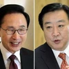 Tổng thống Hàn Lee Myung-bak và Thủ tướng Nhật Yoshihiko Noda (Nguồn: Reuters).