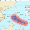 Hình ảnh đường đi và vị trí cơn bão Bopha. (Nguồn: nchmf.gov.vn)