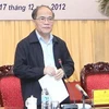 Chủ tịch Quốc hội Nguyễn Sinh Hùng, Chủ tịch Ủy ban dự thảo sửa đổi Hiến pháp năm 1992. (Ảnh: Nhan Sáng/TTXVN)