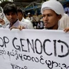 Người tị nạn Rohingya biểu tình trước trụ sở LHQ ở Bangkok (Nguồn: AFP)