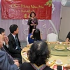 Tổng lãnh sự Nguyễn Thị Nhã chúc Tết cộng đồng người Việt tại Hong Kong và Ma Cao. (Ảnh: Trung Ngọc/Vietnam+)