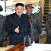 Lãnh đạo Triều Tiên Kim Jong-Un thị sát đơn vị lực lượng đặc biệt. (Nguồn: KCNA/AFP)