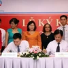 Lễ ký kết hợp đồng hợp tác chiến lược giữa VietinBank và Citimart. (Ảnh: Hoàng Hải/Vietnam+)