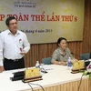 Chủ nhiệm Ủy ban Kinh tế của Quốc hội Nguyễn Văn Giàu phát biểu khai mạc phiên họp. (Ảnh: Phương Hoa/ TTXVN)
