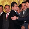 Tổng thống Correa tại lễ tuyên thệ nhậm chức cho các bộ trưởng mới. (Nguồn: Andes)