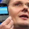 Giám đốc điều hành của BlackBerry Thorsten Heins giới thiệu một sản phẩm mới. (Nguồn:Getty)