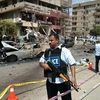 Cảnh sát gác tại hiện trường một vụ đánh bom ở Ai Cập. (Nguồn: THX/TTXVN)