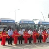 Tuyến xe buýt số 62 chính thức được đưa vào sử dụng. (Ảnh: Việt Hùng/Vietnam+)