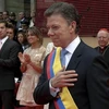 Tổng thống Colombia Juan Manuel Santos tại lễ nhậm chức ngày 7/8. (Nguồn: Reuters)