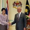 Thủ tướng Najib Razak và Thủ tướng Yingluck Shinawatra tại Putrajaya. (Nguồn: Reuters)