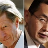 Hai nhà khoa nhận giải Nobel y học là ông John Gurdon, người Anh (trái) và ông Shinya Yamanaka, người Nhật (phải). (Nguồn: AFP)