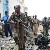 Binh sỹ chính phủ Somalia tại hiện trường sau một vụ tấn công. (Nguồn: AFP/TTXVN) 