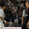 Nỗi thất vọng của Ibrahimovic (áo đen) sau trận hòa với Lazio. (Nguồn: AP)