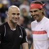 Andre Agassi (trái) và Rafael Nadal. (Nguồn: Internet)