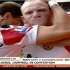 Hình ảnh chụp màn hình vụ chửi thề của Rooney từ video của kênh Sky (Nguồn: Internet)