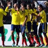 Các cầu thủ Colombia ăn mừng chiến thắng. (Nguồn: Getty)
