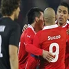 Các cầu thủ Chile ăn mừng chiến thắng. (Nguồn: Reuters)
