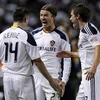David Beckham chung vui cùng các đồng đội. (Nguồn: Reuters)