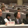 Đoàn đại biểu Hội Chữ thập Đỏ Việt Nam tại Hội nghị quốc tế Phong trào Chữ thập Đỏ và Trăng lưỡi liềm Đỏ. (Ảnh: Đức Hùng/Vietnam+)