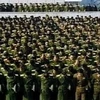 Các quân nhân Triều Tiên mặc niệm nhà lãnh đạo quá cố.
