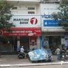 Phòng Giao dịch Maritime Bank Hoàng Quốc Việt. (Ảnh: PV/Vietnam+)