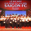 Câu lạc bộ Sài Gòn FC trong buổi lễ ra mắt. (Nguồn: Internet)