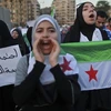 Biểu tình phản đối vụ thảm sát đẫm máu ở Syria. (Nguồn: Reuters)