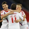 Andrei Arshavin (phải) và các đồng đội đang kháo khát chinh phục EURO 2012. (Nguồn: Reuters)