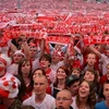 Các cổ động viên Ba Lan tại một fanzone. (Nguồn: Getty)