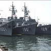 Những chiếc tàu thuộc Lực lượng Tự vệ Hàng hải Nhật Bản. (Ảnh: Reuters)
