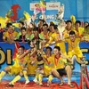 Đội U21 Sông Lam Nghệ An giành chức vô địch. (Ảnh: Quang Nhựt/TTXVN)