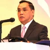 Thủ tướng Lào Thongsing Thammavong phát biểu tại lễ khai mạc Diễn đàn Kinh doanh Á-Âu lần thứ 13. (Ảnh: Hoàng Chương/Vietnam+)
