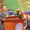 Chủ tịch Quốc hội Campuchia Heng Samrin. (Nguồn: Xuân Khu/Vietnam+)