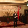 Đại sứ Đoàn Xuân Hưng phát biểu tại buổi lễ. (Ảnh: Hữu Thắng-Minh Sơn/Vietnam+)