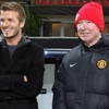 David Beckham và người thầy cũ Alex Ferguson. (Nguồn: Getty)