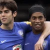 Ronaldinho và Kaka. (Nguồn: thesun.co.uk)