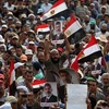 Biểu tình bày tỏ sự ủng hộ Tổng thống bị phế truất Mohamed Morsi tại Cairô ngày 9/7. (Nguồn: AFP/TTXVN)