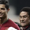 Ronaldo an ủi huyền thoại Eusebio. (Nguồn: Getty)