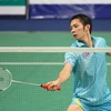Nguyễn Tiến Minh trong trận thắng tay vợt Arnold Settadi với tỷ số 2-0. (Ảnh: Quang Nhựt/TTXVN)