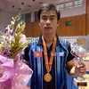 Trần Tuấn Quỳnh (Hà Nội) vô địch đơn nam. (Ảnh: Ngọc Trường/TTXVN) 