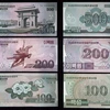 Tiền won mới của Triều Tiên. (Ảnh: Reuters)