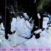 Hình ảnh của tảng băng khủng khiếp trên, với ký hiệu B17B, được chụp qua hệ thống vệ tinh. (Ảnh: AP)