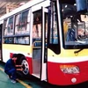 Ôtô buýt 45 chỗ đang được lắp ráp tại Công ty Trường Hải - Khu kinh tế mở Chu Lai, Quảng Nam. (Ảnh: Internet)