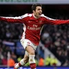 Niềm vui của Fabregas sau khi ghi bàn mở tỉ số của trận đấu. (Ảnh: news.bbc.co.uk)