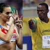 Hai vận động viên Elena Isinbaeva và Usain Bolt. (Ảnh: Getty Images)