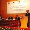 Bộ trưởng Bộ Kế hoạch và Đầu tư Việt Nam Võ Hồng Phúc phát biểu khai mạc hội thảo. (Ảnh: Hồng Kỳ/TTXVN)