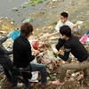 Tổng vệ sinh môi trường tại Hà Nội. (Ảnh: Đình Trân/TTXVN)