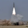 Tên lửa Ghaznavi của Pakistan. (Ảnh: AP)