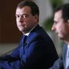 Tổng thống Nga Medvedev và Tổng thống Bashar al-Assad tại cuộc hội đàm. (Ảnh: Getty Images)