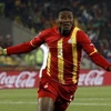 Gyan ghi bàn thắng quý như vàng mang chiến thắng về cho Ghana. (Nguồn: Reuters)